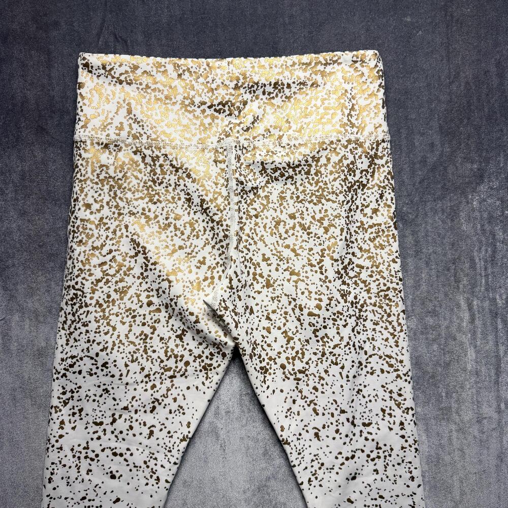 ZYIA Active Leggings Teens 6-8 White Gold Spotted Ankle Athletic Yoga Workout - Picture 9 of 11